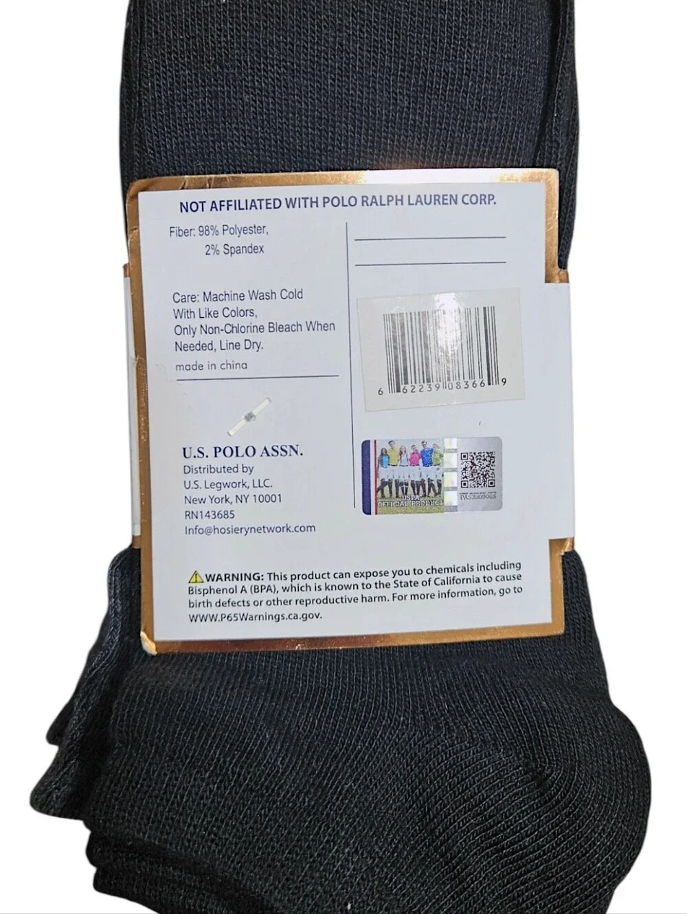 U.S. Polo Assn. 10 Pack Low Cut Socks Shoe Size 4-10 Black Gray NWT